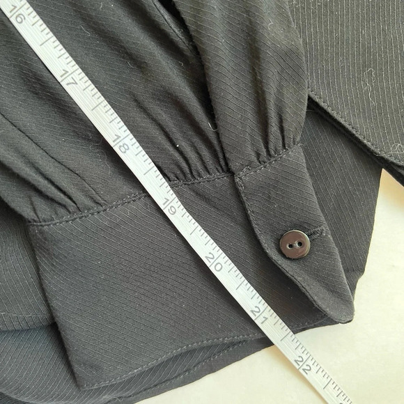 Ya Ya Womens Draped Bow Neck Long Sleeve Top Blouse Black Size US6 / S NWT - Picture 7 of 12